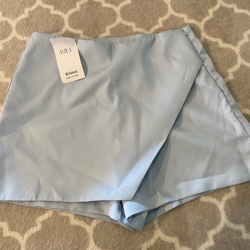 WILLSHELA POWDER BLUE SKORT SMALL